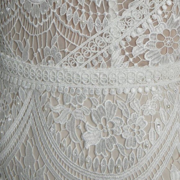 Anthropologie Rish Haleh Flutter Sleeve Lace Wedding Gown Size 6 NEW - Picture 9 of 12